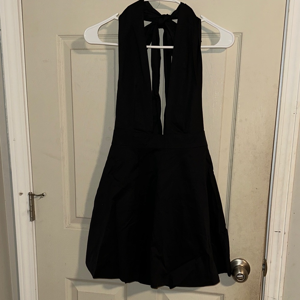 OW Collection Chic Black Backless Dress (Sample)